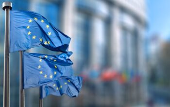 European union flags