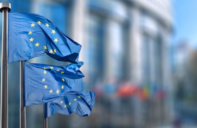 European union flags